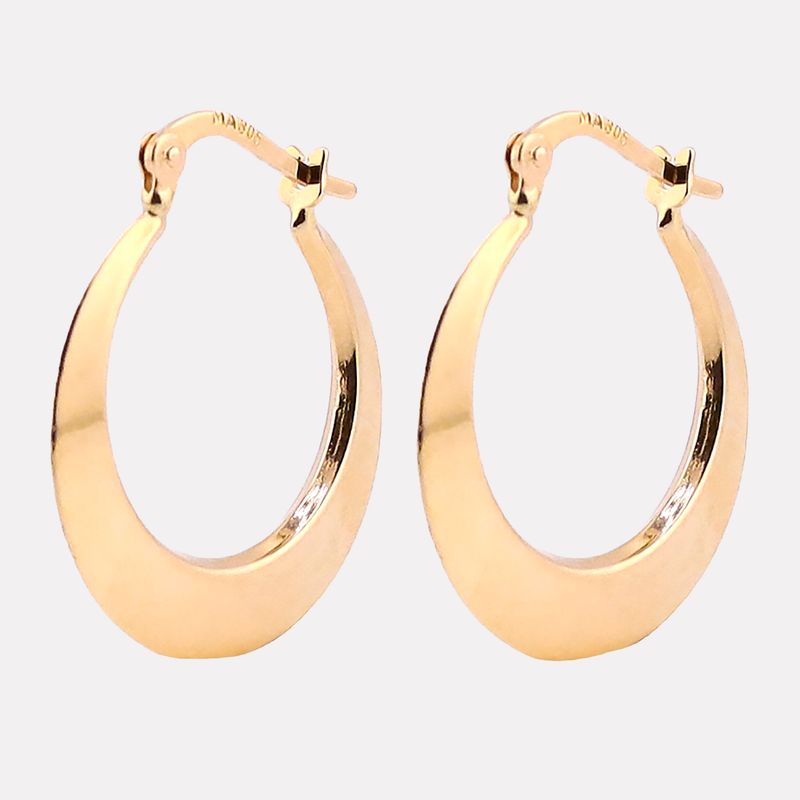 Arracadas Canasta Lisa 14k 1.8g